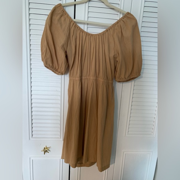 NWT Old Navy Tan Dress Mini - tie back - Picture 2 of 7